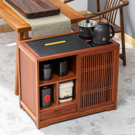 Bàn trà hộ gia đình bàn trà nhỏ di động xe đựng trà gỗ mun đá mới kiểu Trung Quốc tủ trà giá ấm đun nước tích hợp bàn trà bàn trà gỗ tự nhiên