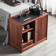 Gỗ hồng sắc di động trà xe đẩy bằng gỗ chắc chắn giá trà bàn trà ấm đun nước tích hợp tủ trà hộ gia đình bàn trà nhỏ bàn uống trà bằng gỗ