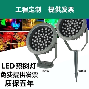 led照树灯景观射灯投光灯户外防水DMX512外控射树灯插地埋灯草坪