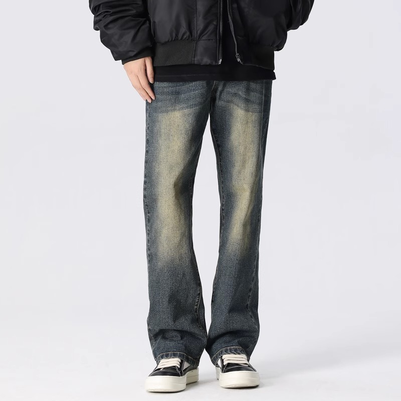 新因素美式复古基础百搭牛仔裤潮