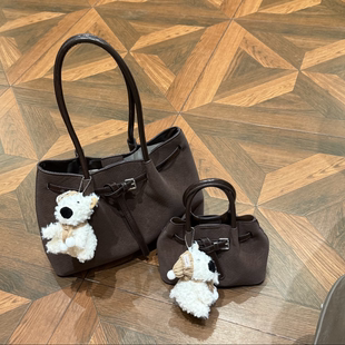 美拉德复古托特包包女2025秋冬新款编织单肩腋下包大容量斜挎背包