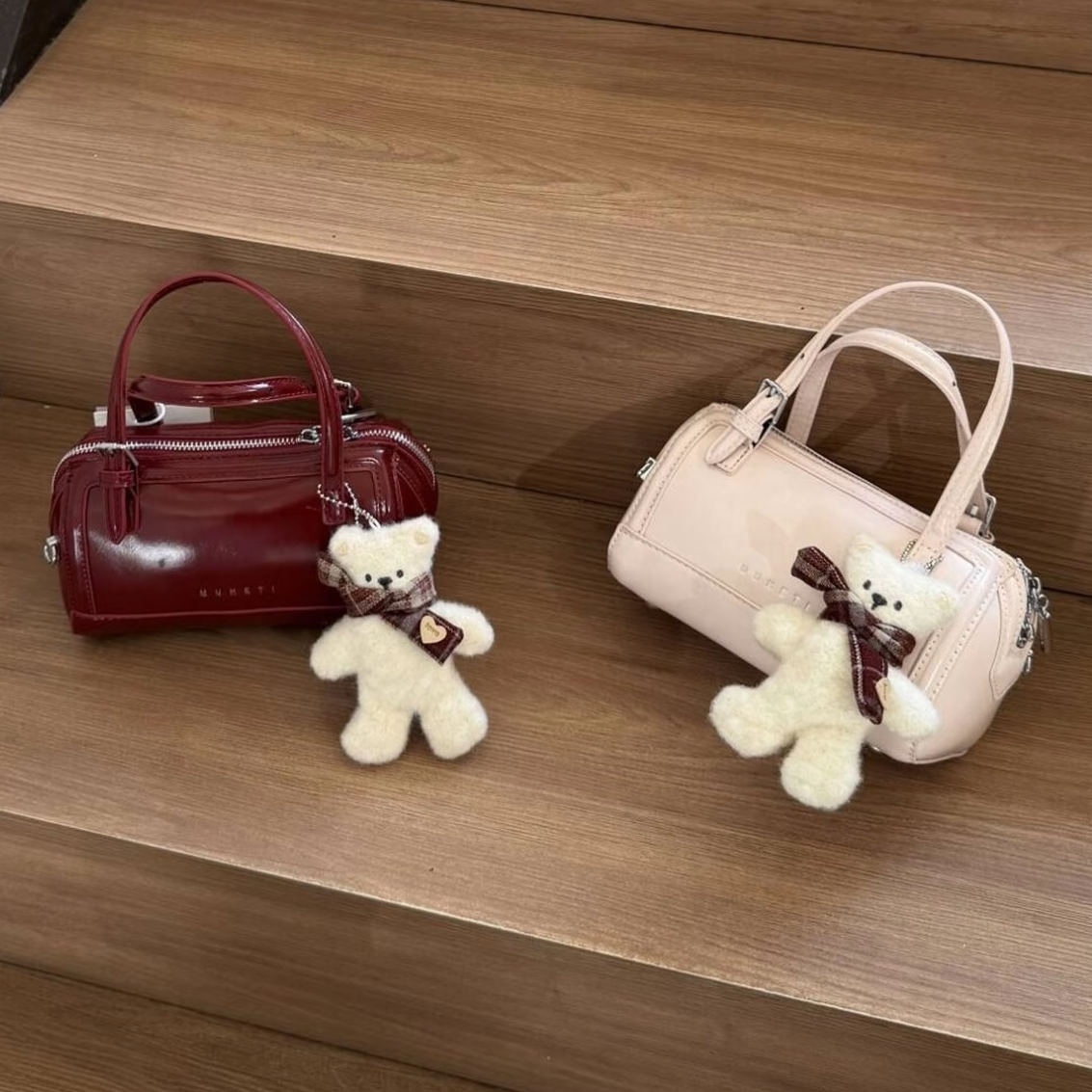 高级感复古红色手提保龄球包女2026春季新款大容量通勤单肩斜挎包,箱包皮具/热销女包/男包,小方包,淘宝优惠券,粉丝福利购,淘宝优惠卷