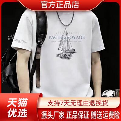 师凯服饰Amphelisia夏季潮牌字母男士短袖T恤百搭圆领半袖印花