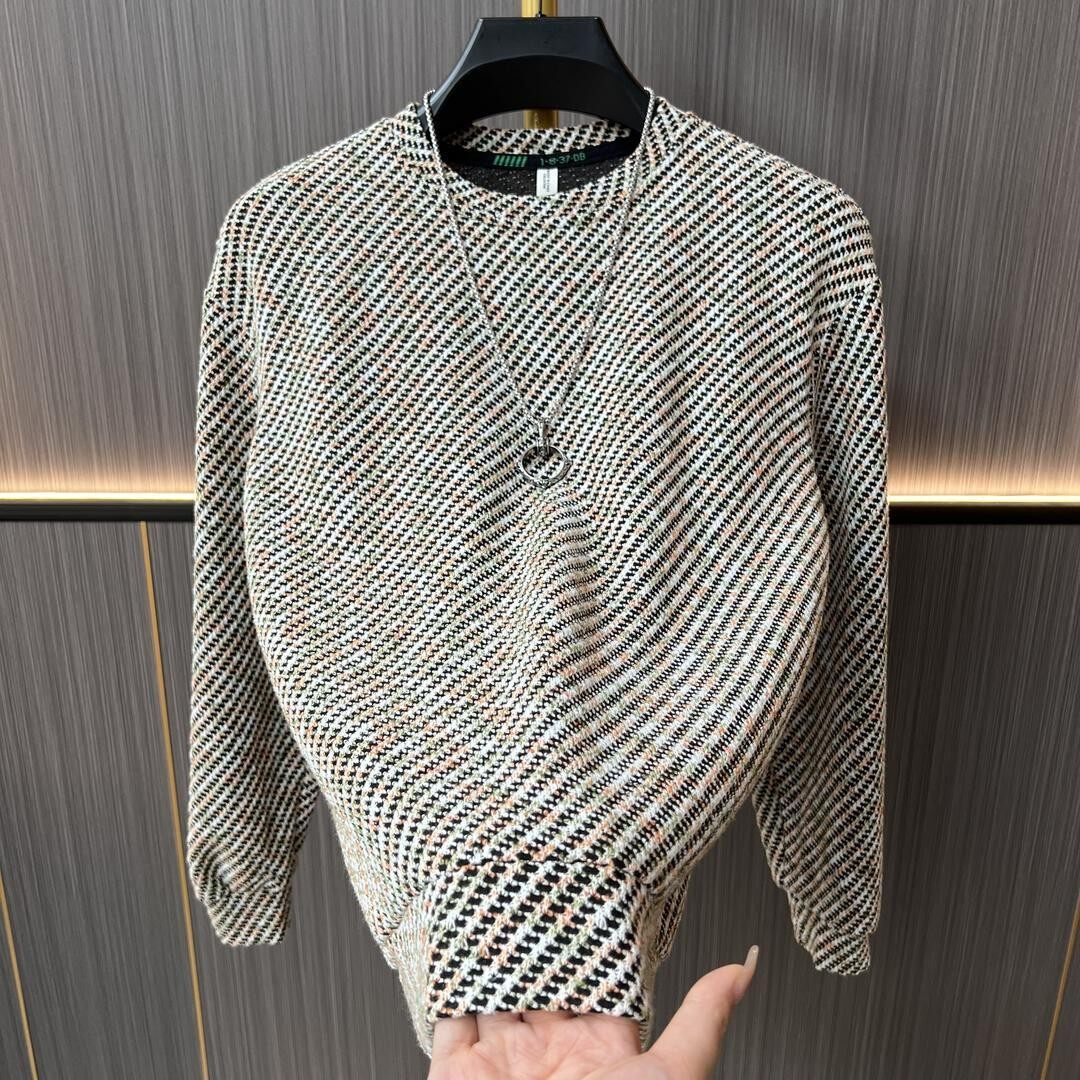 师凯服饰Amphelisia秋季美式复古圆领小香风男士卫衣潮流百搭长袖