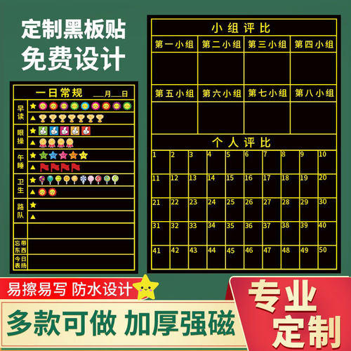 【专业定制】各种教学磁性黑板贴