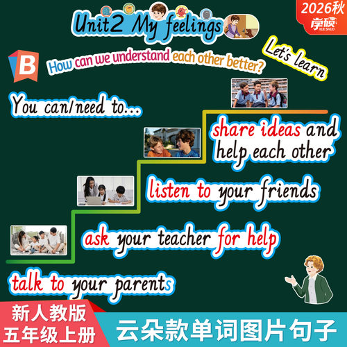 人教版小学英语新版5年级单词图