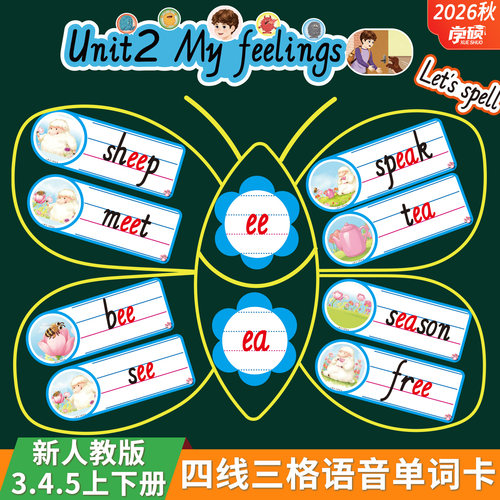 新人教PEP小学语音课单词卡教具