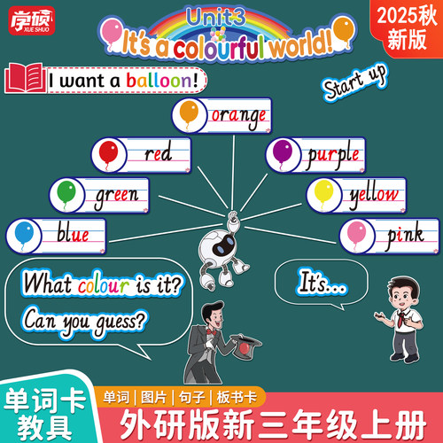新外研小学英语四线三格板书卡
