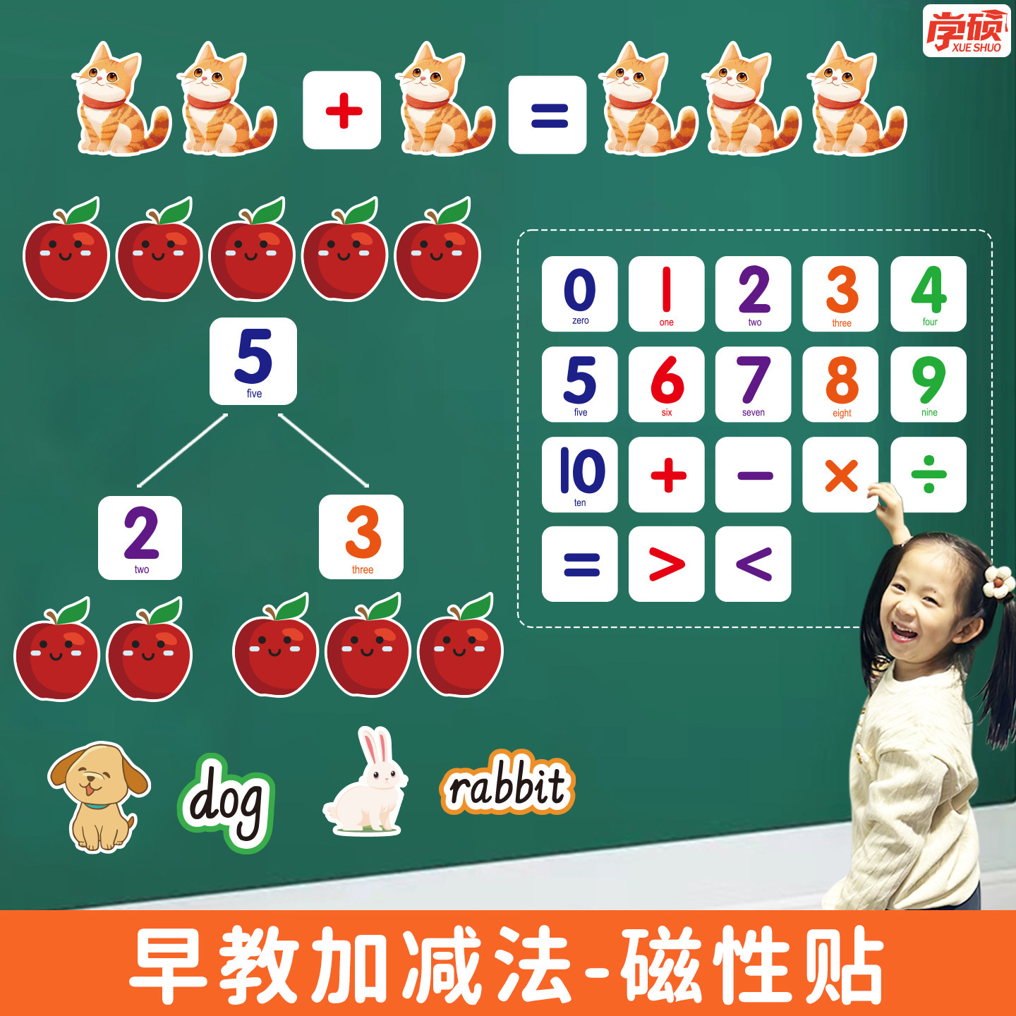 幼儿园早教数字计算认知磁力贴