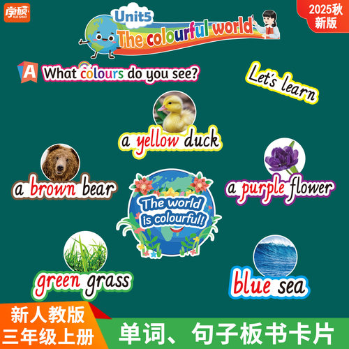 2025新版人教三年级单词句子卡片