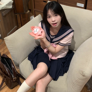 知半城学院风jk水手服原创正版日系女校供基础款百褶短裙制服套装