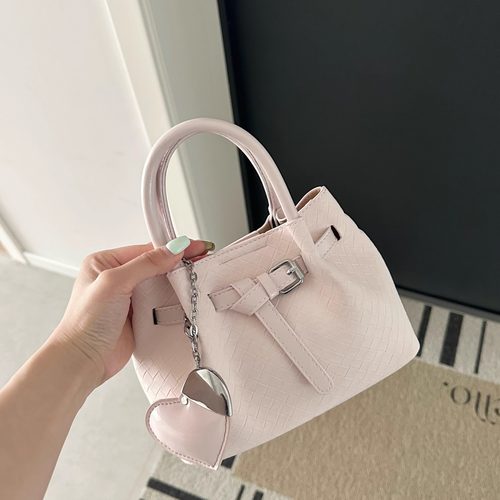 软软的包 甜酷爱心菜篮子百搭手提斜挎包包女休闲小众时尚2025新