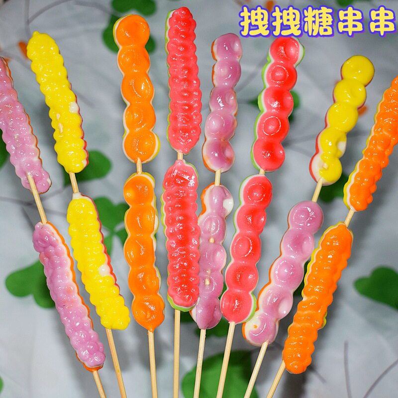 山姆必买拽拽糖卡通造型棉花糖串串乐网红糖葫芦串创意趣味可爱棒