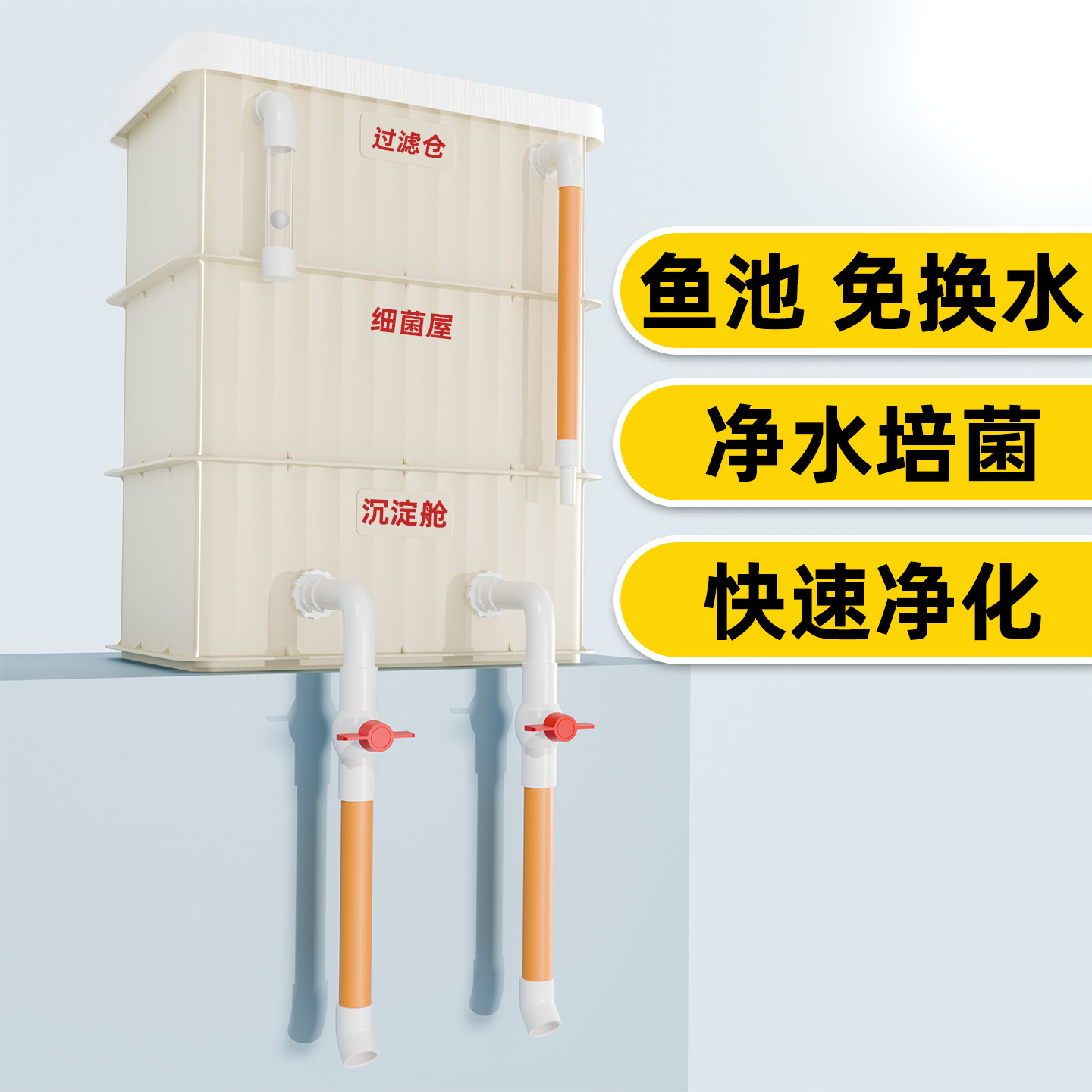 鱼缸过滤器周转箱滴流盒底滤系统整套上置细菌屋小型龟缸净水循环