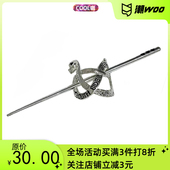 弧形簪子优质原装 小众设计个性 银色蛇形发簪盘发发钗气质时尚 NEW