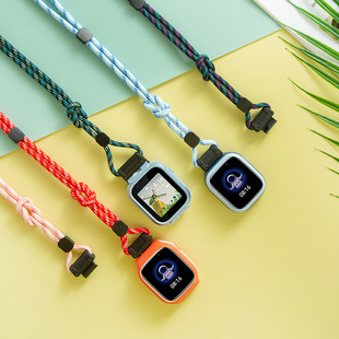 适用小米儿童电话手表挂绳米兔5C/6C挂脖4C/2S/C7A/6C/4X尼龙加粗挂绳学生那女孩配件