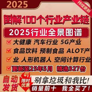 2025新版100大行业全景图谱图解产业炼电子版资料分析报告整理