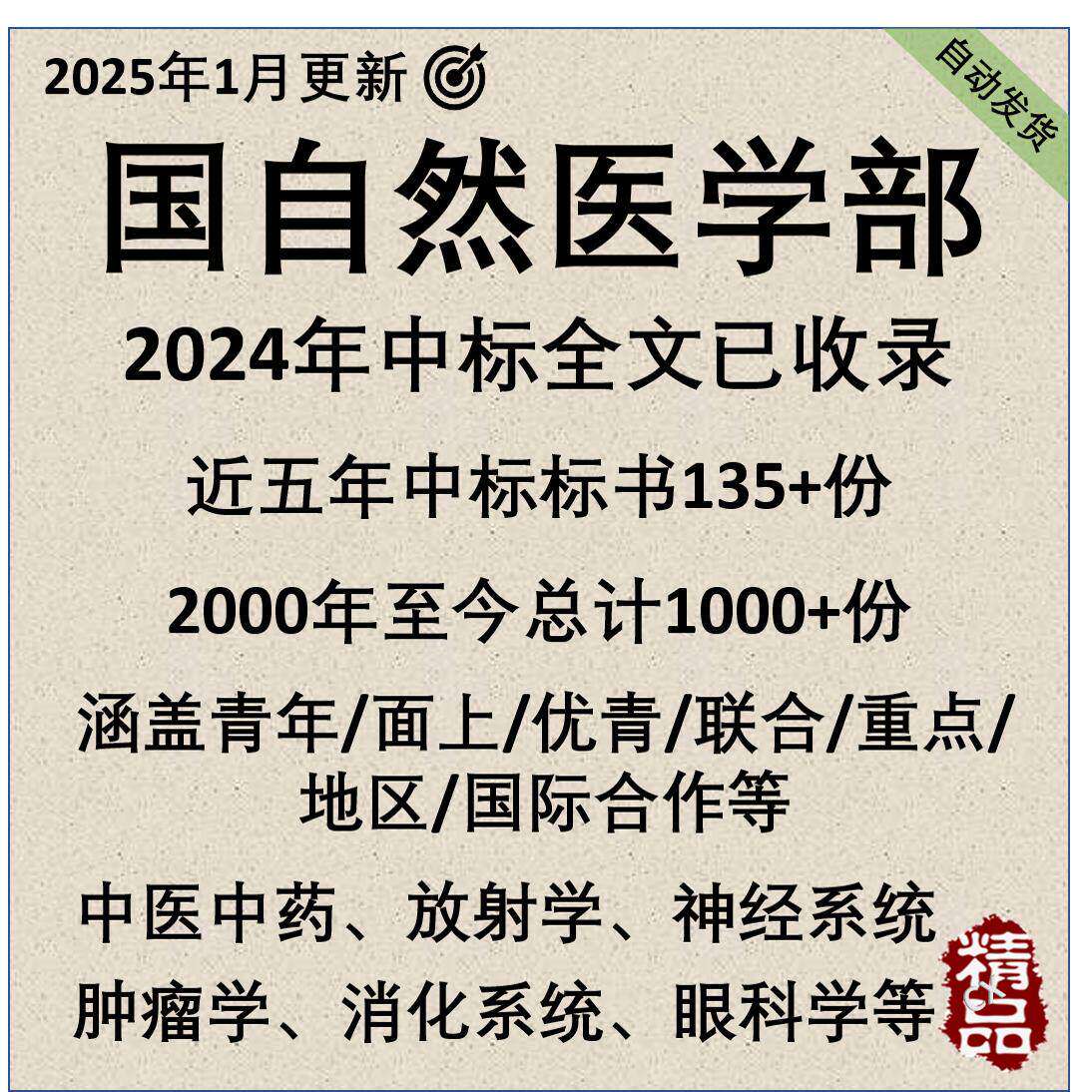 2025医学科学部自然科学基金国自然标书中标标书医学资料模板