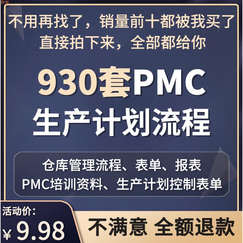 PMC生产计划与物料控制PPT生产管理培训仓库物料流程表格