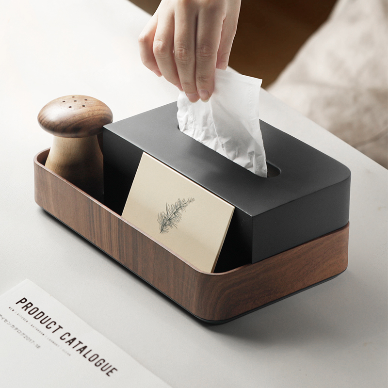 新款客厅遥控器多功能托盘收纳两用卫生间纸巾盒酒店餐厅抽纸盒