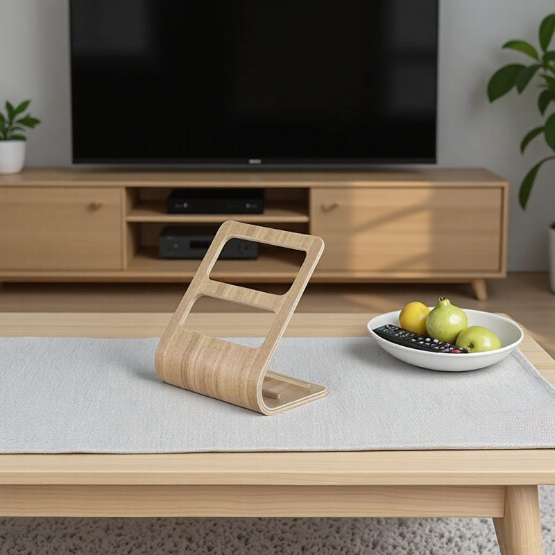 实木桌面茶几收纳架简约家居用品客厅多功能遥控器架通用曲木支架