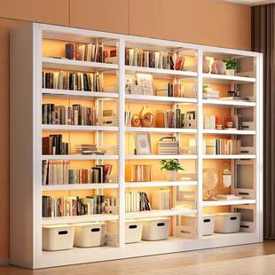 馆家用制书架666落地书柜儿书童书籍架图书房铁艺置钢物架简约收