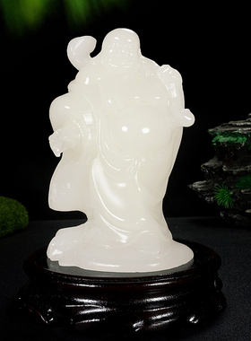 锦玉秀美玉保平安现代客厅玉雕佛