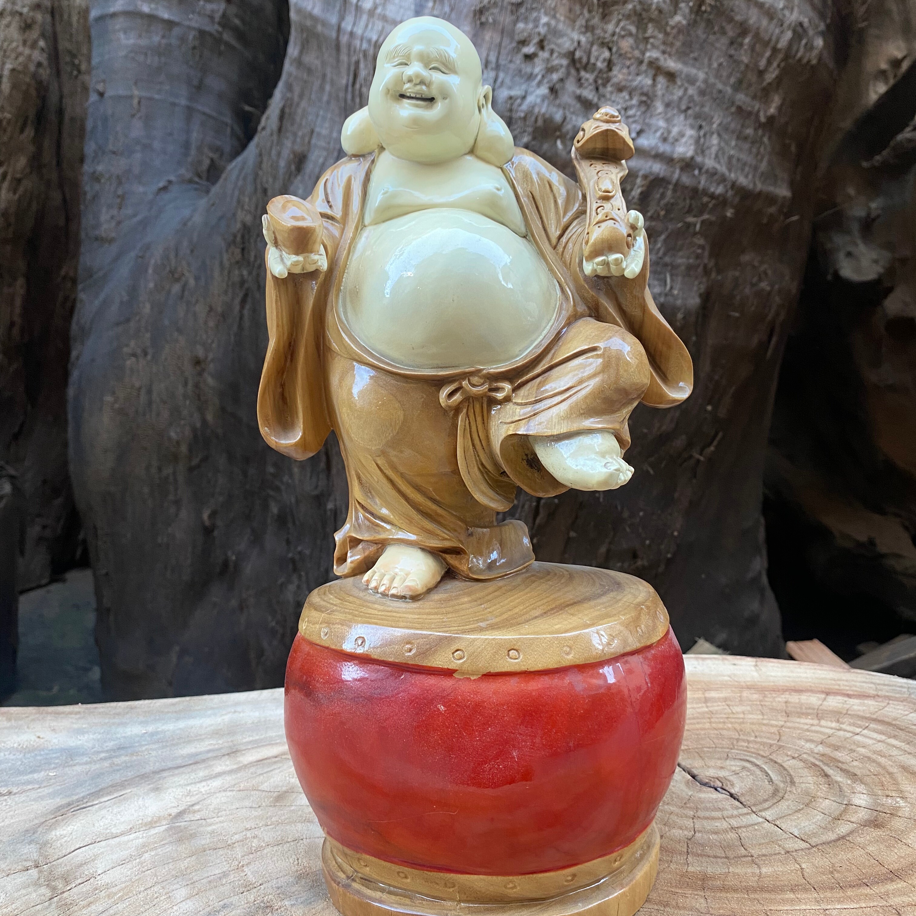 崖柏木雕盛世雕刻人物摆件