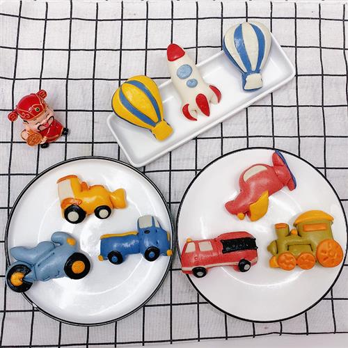 卡通小汽车飞机火箭做馒头的模具花样果蔬彩色面食模子儿童家用蒸