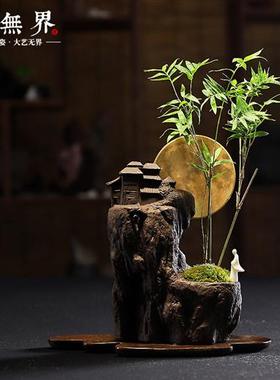 创意花瓶花插家居装饰品摆件办公室茶桌面陶瓷插花器中秋送礼品