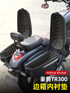适用于豪爵摩托车TR300边箱尾箱内衬垫储物箱皮革防水改装配件