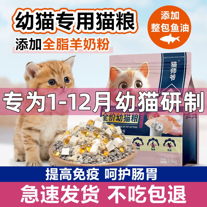 幼猫猫粮1-12月冻干三文