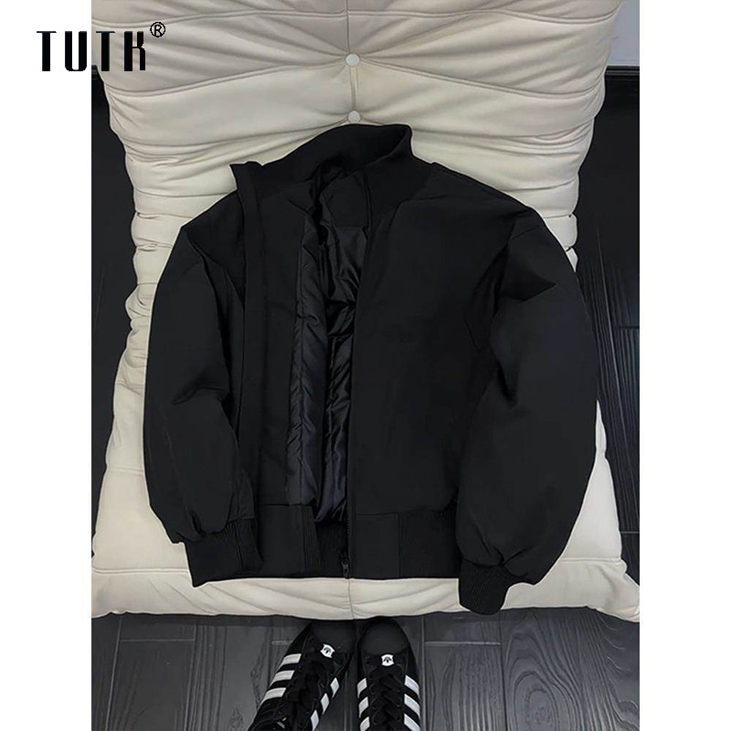 羽绒棉服男款冬季美式高级感飞行员短款棉服夹克男士加厚保暖棉衣