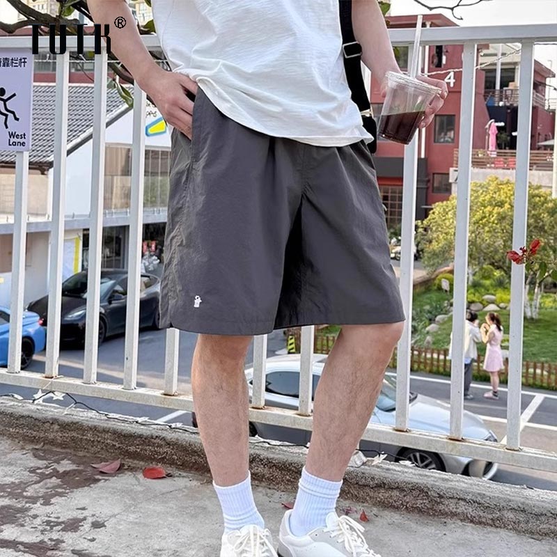 运动短裤男士夏季潮牌宽松外穿直筒工装中裤潮流百搭休闲五分裤子