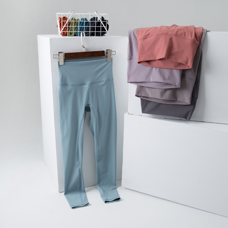 lulu裸感高腰提臀瑜伽健身裤跑步