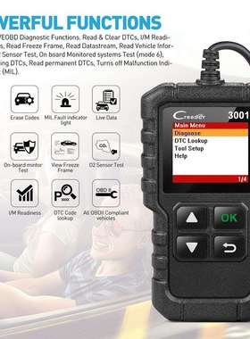 LAUNCHX431Creader/CR3001OBDII全功能读码卡海外英文版