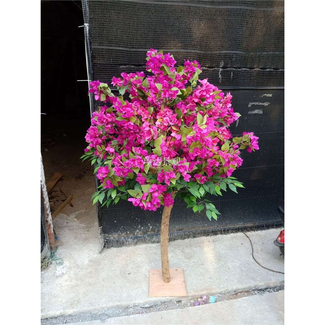 仿真三角梅树室内会展厅橱窗落地造景花树装饰摆件簕杜鹃紫三角树