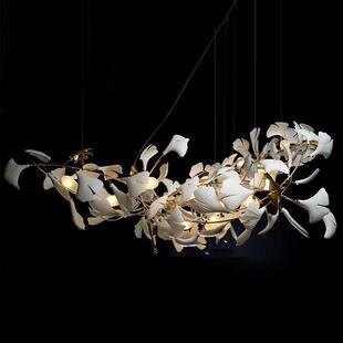 设计师银杏树叶网红灯具客厅餐厅艺术大堂售楼处楼梯间装饰灯吊灯