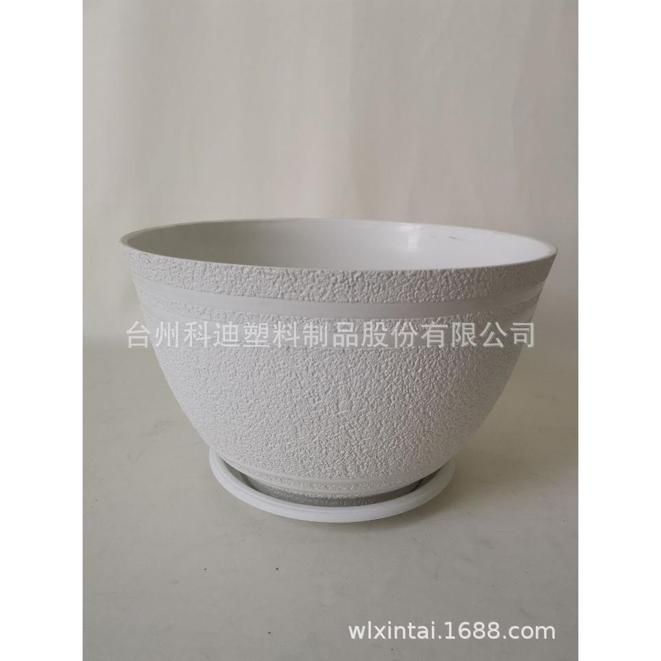 外贸工厂直销KD9120W白色矮胖花盆容器阳台种菜庭院花园种植盆
