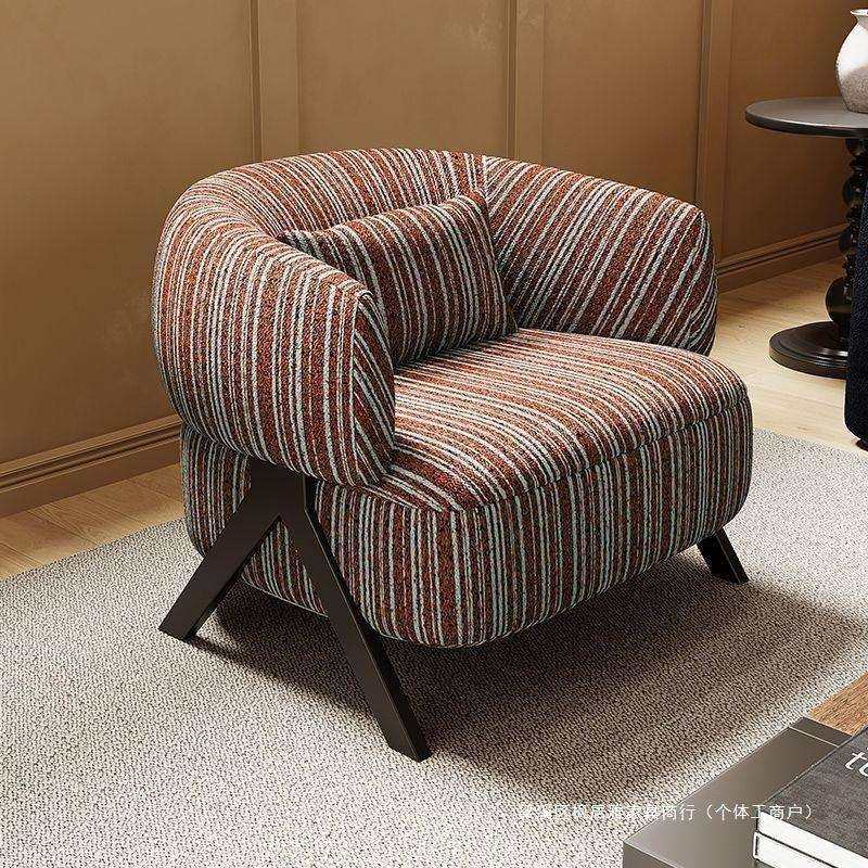 美式沙发单人家用古风沙发椅法式复古民宿客厅阳台卧室懒人休闲椅