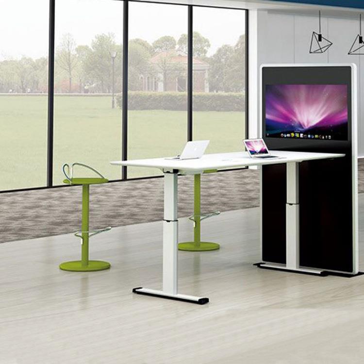 电动升降办公桌简易台式电脑桌简约现代站立式工作台手摇升降桌子