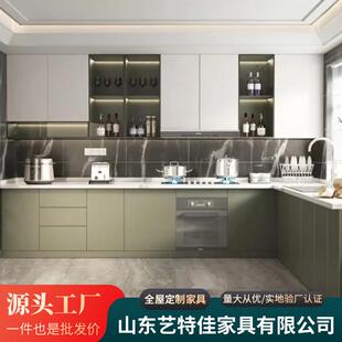 不锈钢橱柜整体厨房橱柜厨柜门吊柜家居防潮收纳不锈钢台面