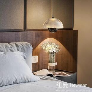 升降花苞床头吊灯意式极简轻奢高级感全光谱卧室房间玄关吊灯