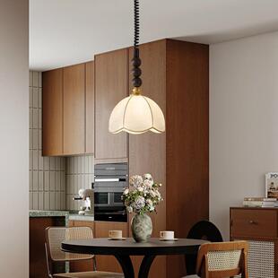 法式南洋风卧室床头灯小吊灯美式复古中古奶油餐厅餐桌吧台吊线灯