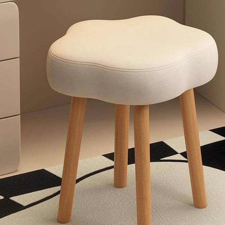 云朵化妆凳奶油风梳妆台凳子女生卧室实木高级感简约美甲专用凳子
