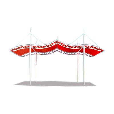 新品膜结构尖顶篷户外景观篷公园膜结构篷PVDF膜布观景台篷