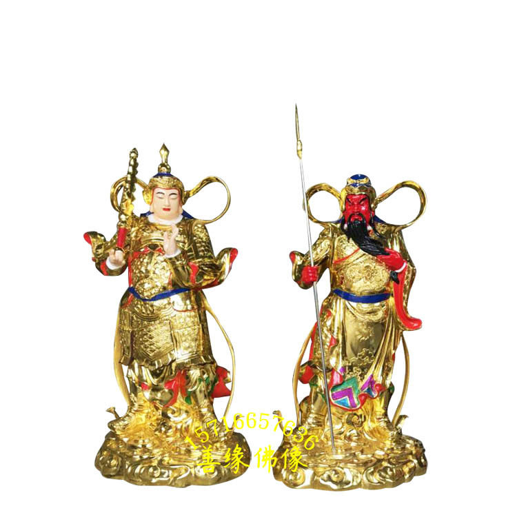 韦陀伽蓝五虎上将神像雕塑