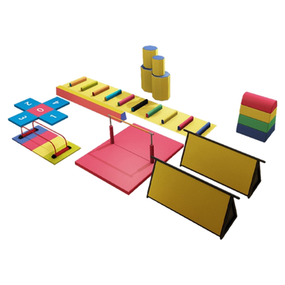 三角架障碍跑跳跨栏体适能训练