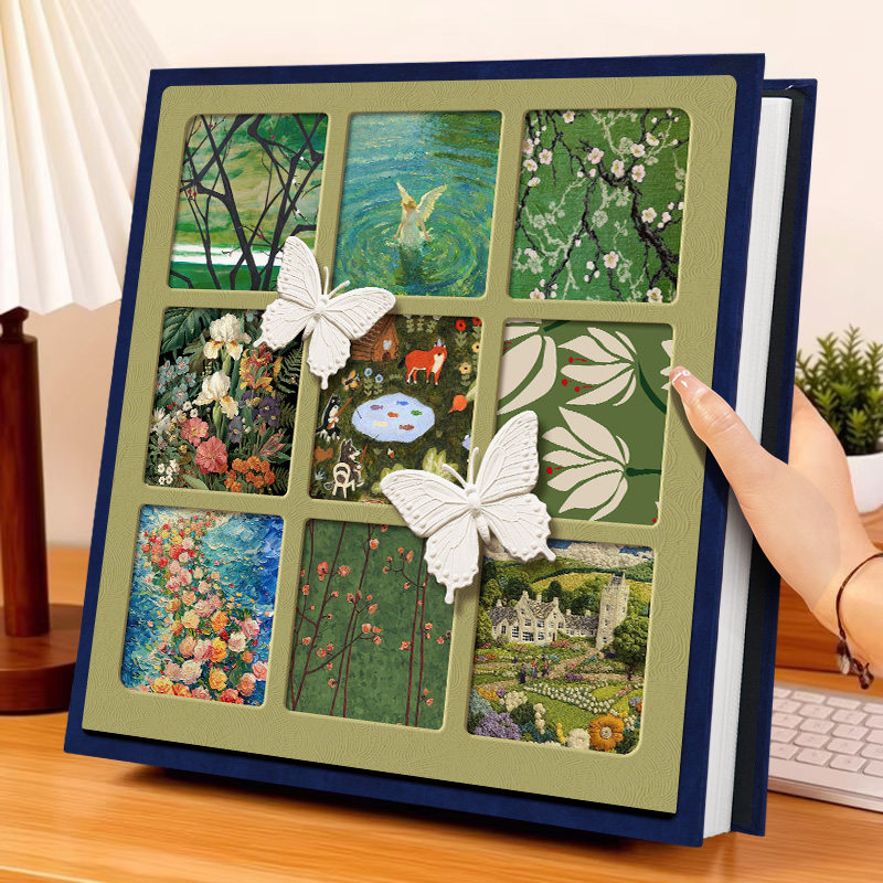 复古1000张相册本纪念册家庭大容量宝宝照片插页5寸6混装收纳影集