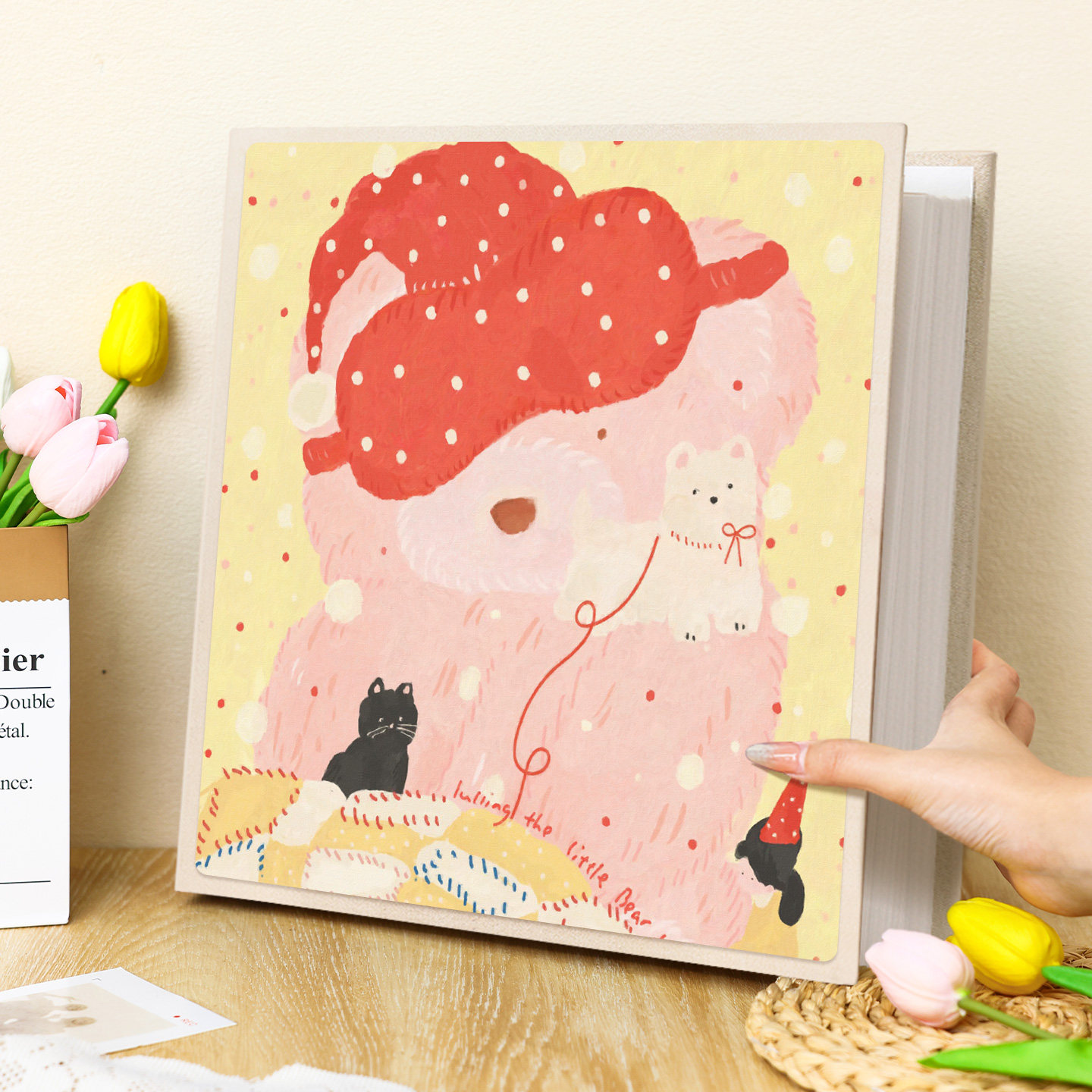 可爱宝宝相册覆膜自粘式diy手工家庭成长34567寸照片收纳影集相薄